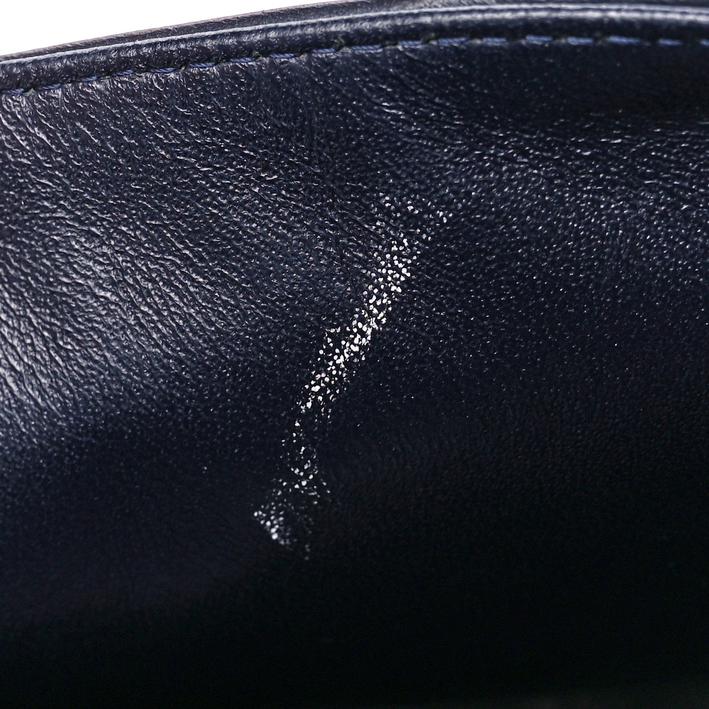 Lambskin Quilted Maxi Double Flap Dark Blue