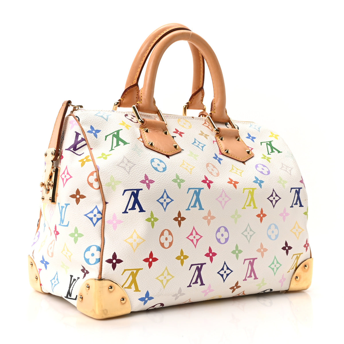 Louis Vuitton Monogram Multicolor Speedy 30 White 3 of 9