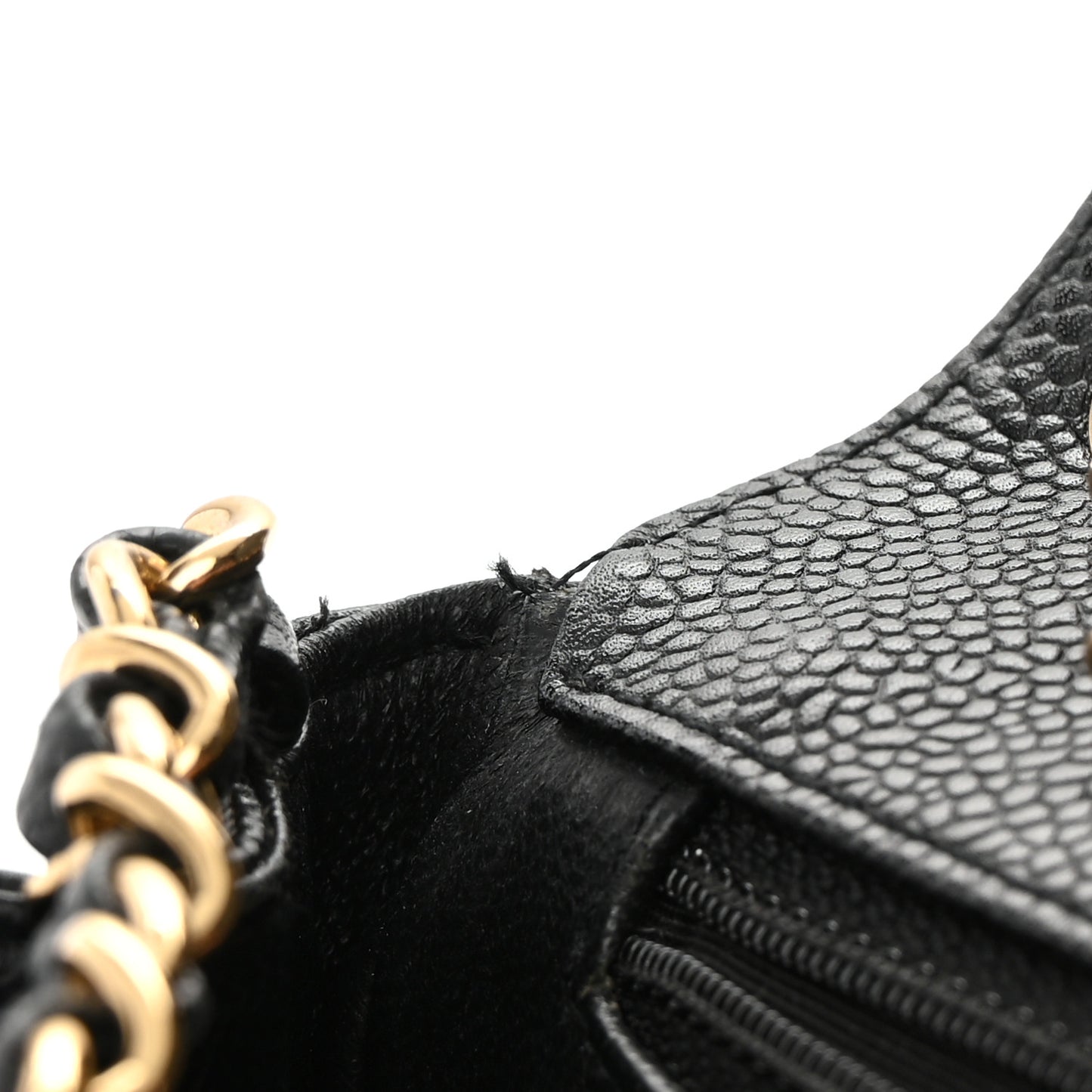 Caviar Quilted Mini Square Flap Black