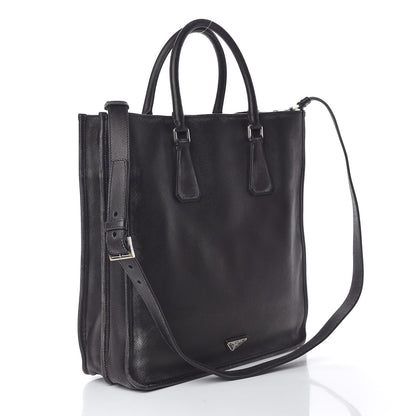 Prada Saffiano Cuir Double Handle Tote Baltico 3 of 22