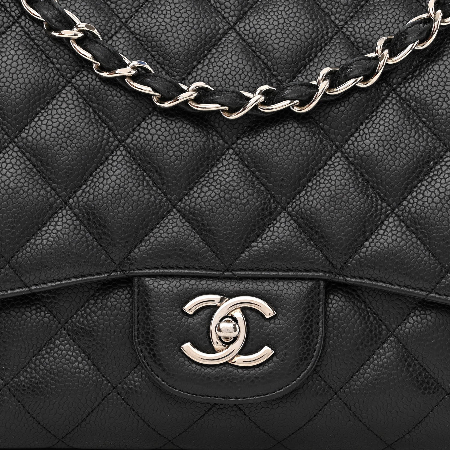 Chanel Caviar Quilted Jumbo Single Flap Black 8 of 14