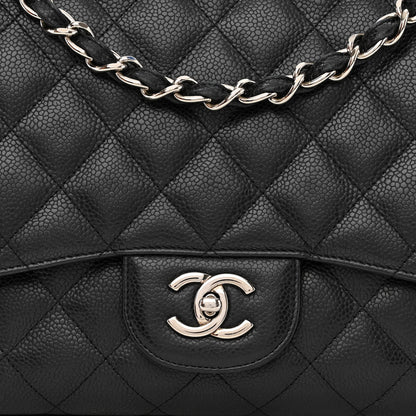 Chanel Caviar Quilted Jumbo Single Flap Black 8 of 14