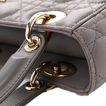 Christian Dior Lambskin Cannage Small Lady Dior Grey 17 of 17