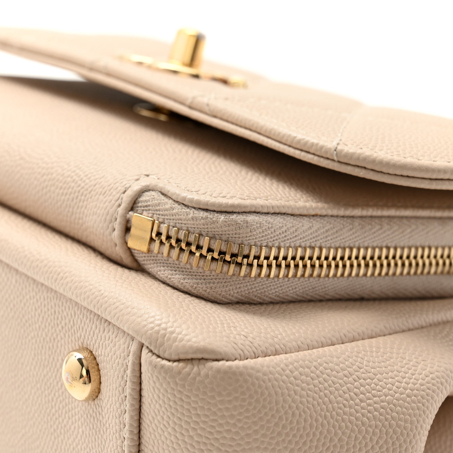 Chanel Caviar Quilted Small Business Affinity Flap Beige 11 of 12