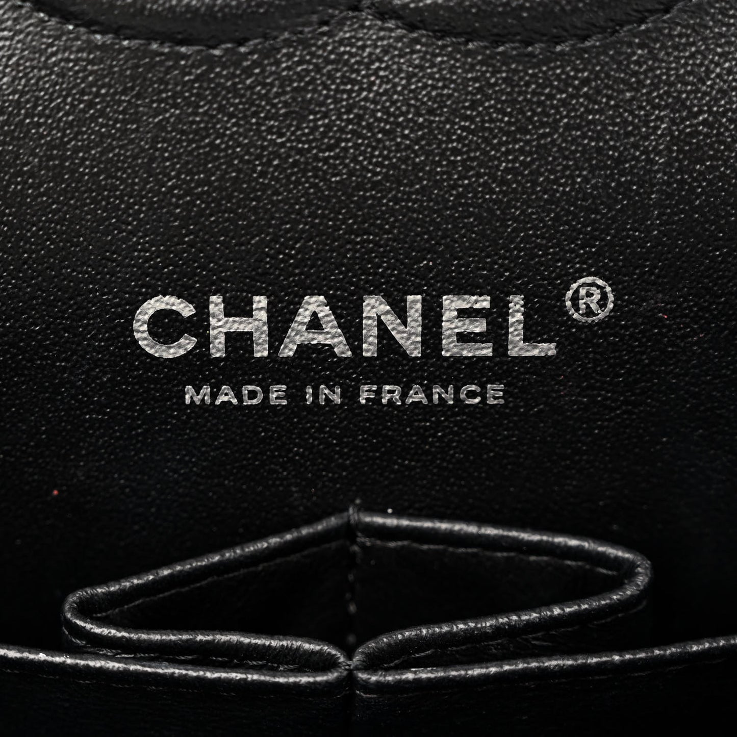 Patent Quilted Medium Double Flap Black