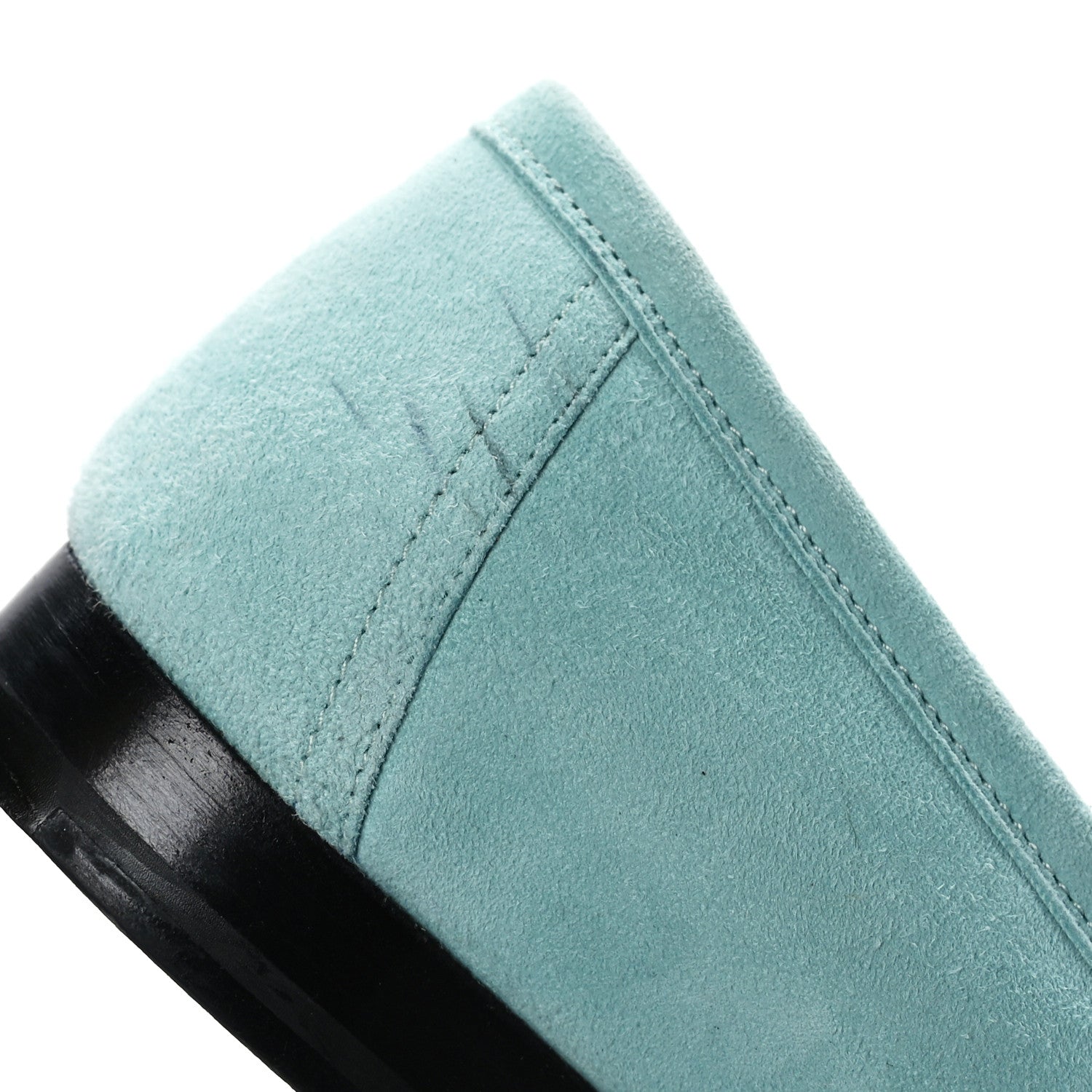 Hermes Suede Goatskin Womens Royal Loafers 39.5 Vert Ebrun 11 of 13