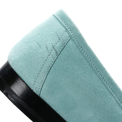 Hermes Suede Goatskin Womens Royal Loafers 39.5 Vert Ebrun 11 of 13