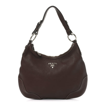 Prada Vitello Daino Shoulder Bag Bruciato 1 of 8