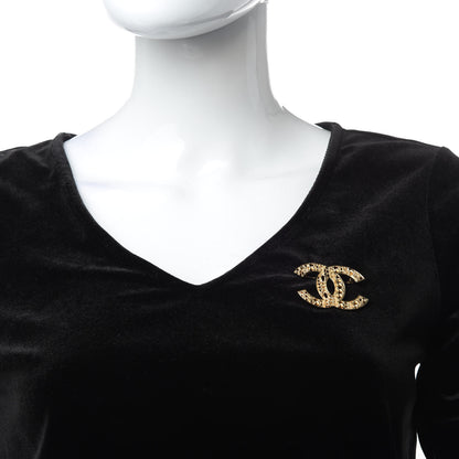 Chanel Chain CC Brooch Pin Light Gold 2 of 5