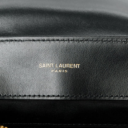 Saint Laurent Calfskin Y Quilted Monogram Medium Loulou Chain Satchel Black 6 of 11