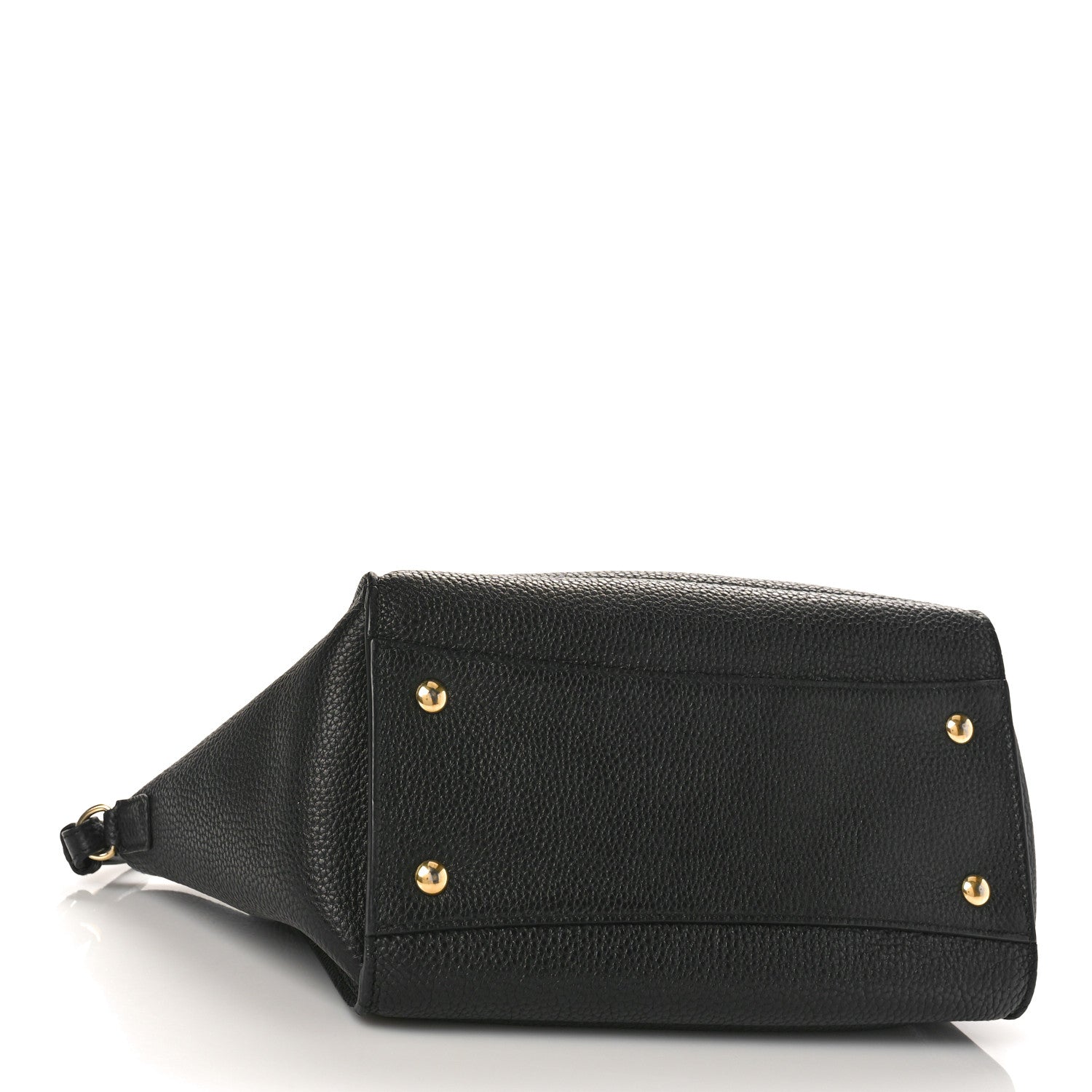 Salvatore Ferragamo Hammered Calfskin Double Handle Small Amy Tote Black 4 of 8