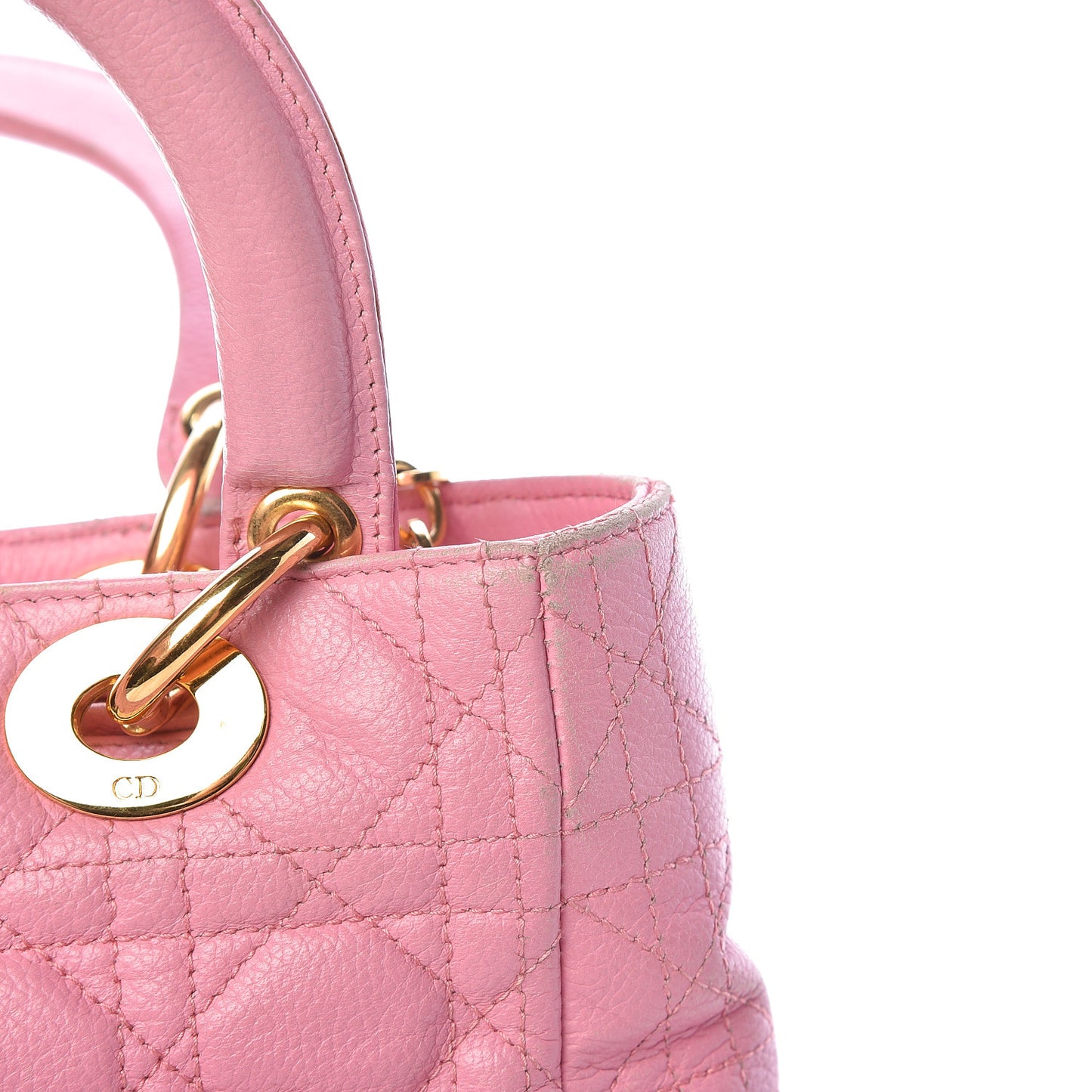 Grained Calfskin Cannage Medium Lady Dior Pink
