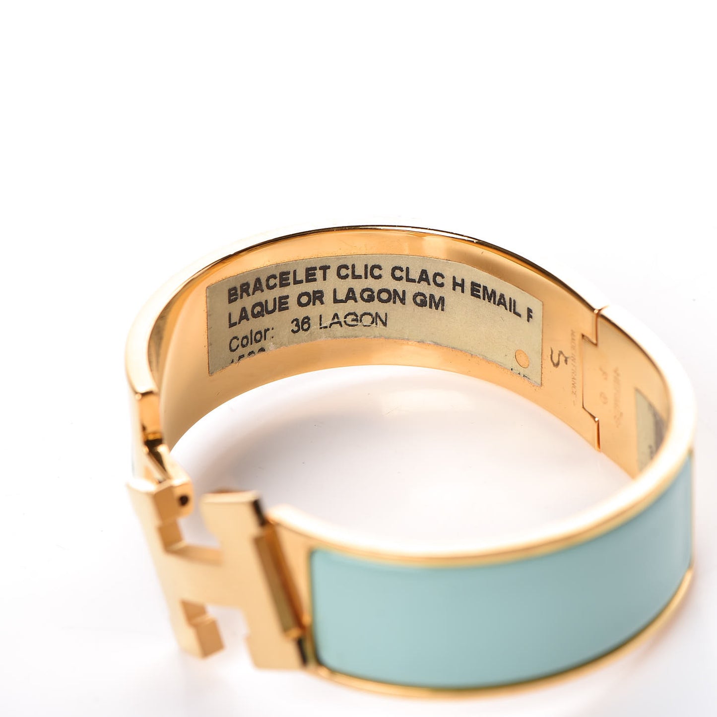 Enamel Wide Clic Clac H Bracelet GM Lagon