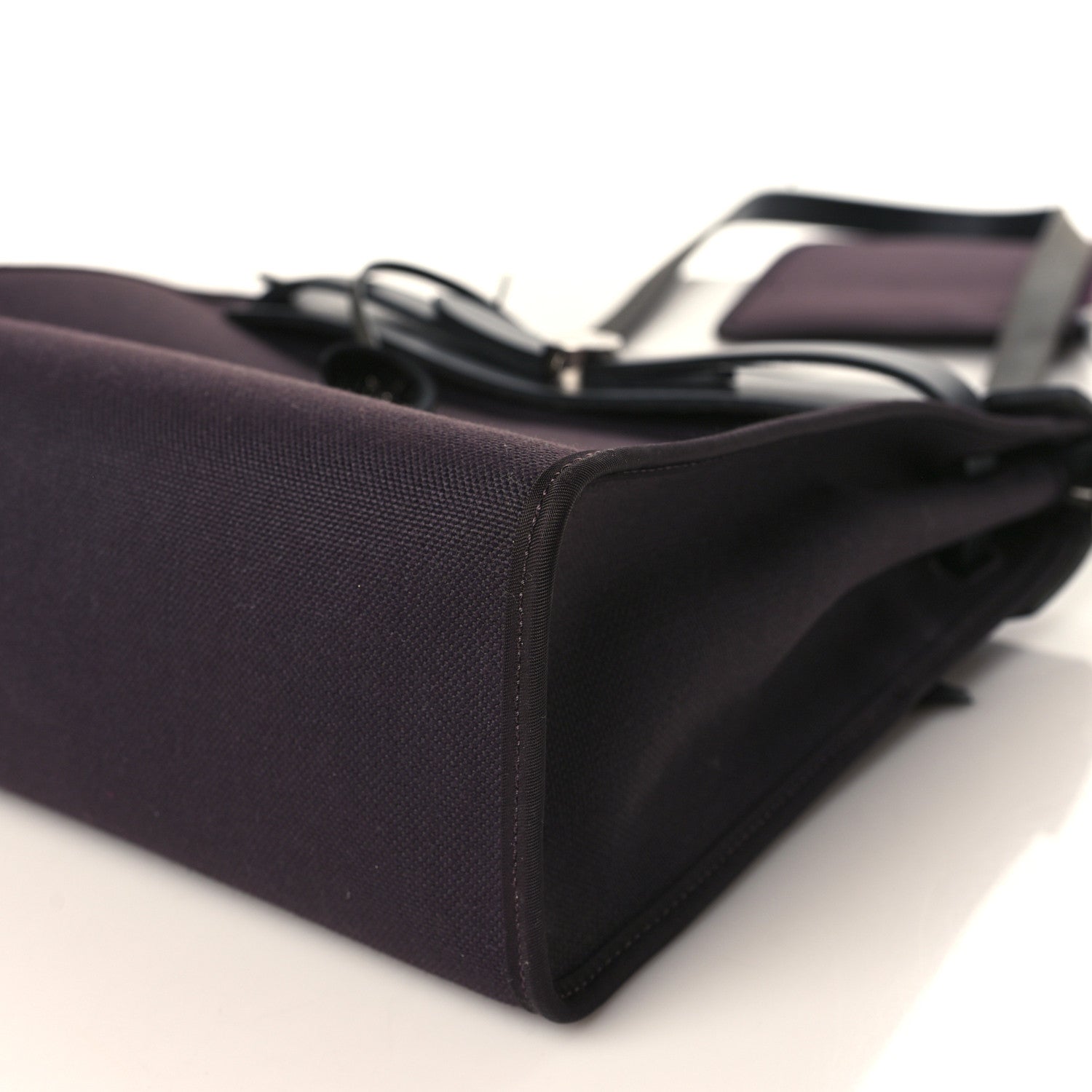Hermes Military Toile Vache Hunter Herbag Zip 31 PM Prune 10 of 10