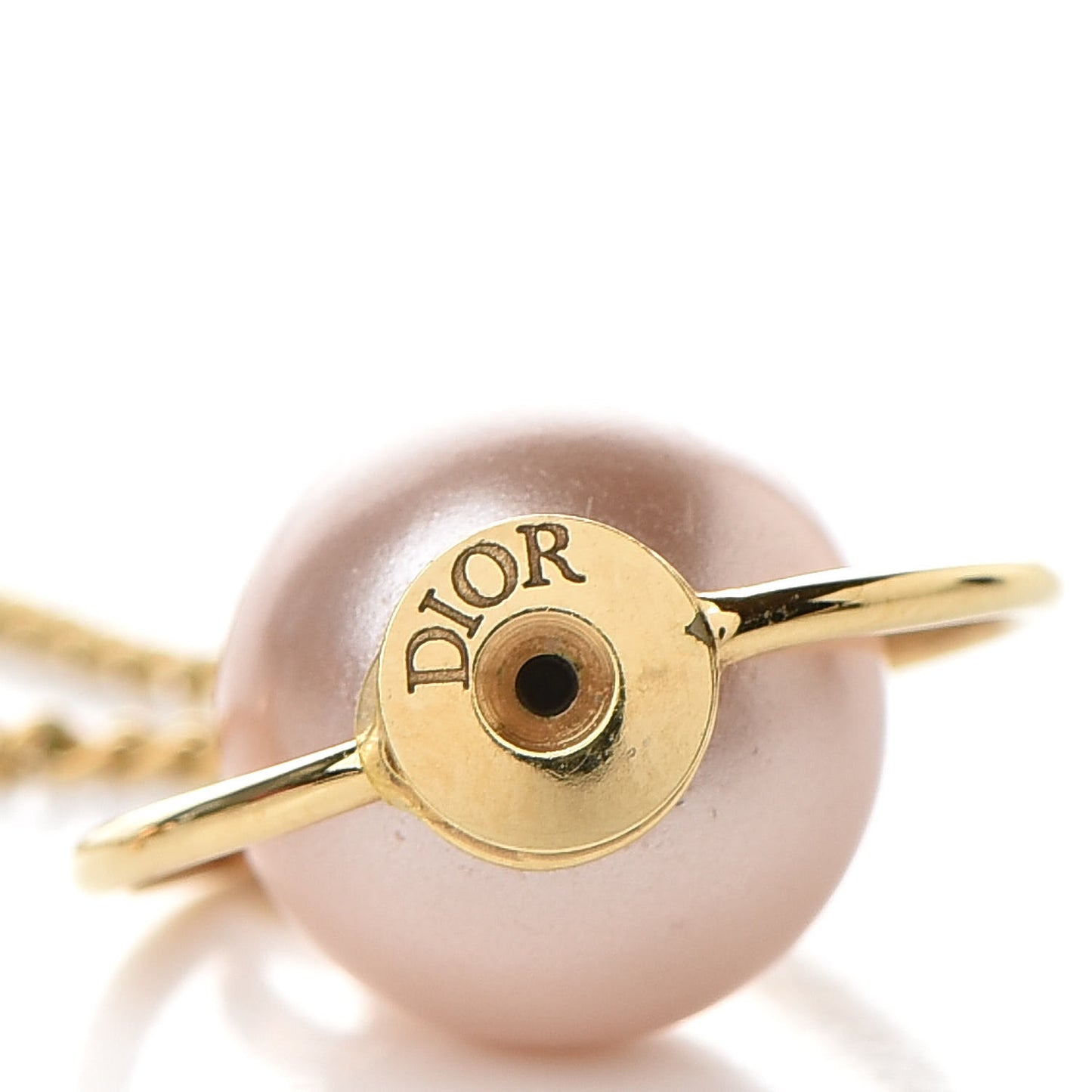 Pearl Tribales Dangle Chain Earrings Pink Gold
