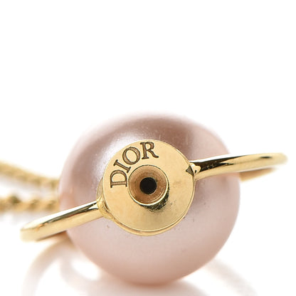 Christian Dior Pearl Tribales Dangle Chain Earrings Pink Gold 5 of 6