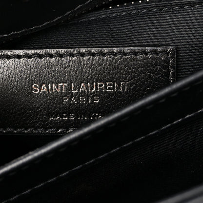Saint Laurent Calfskin Y Quilted Monogram Monochrome Toy Loulou Crossbody Bag Black 6 of 11