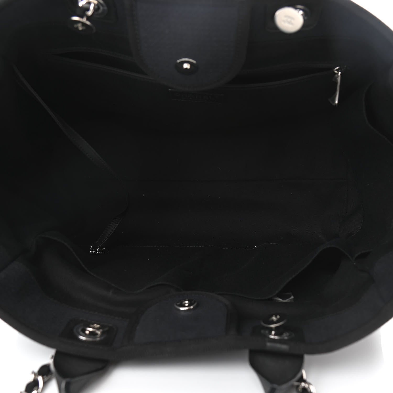 Chanel Mixed Fibers Large Deauville Tote Black 6 of 10