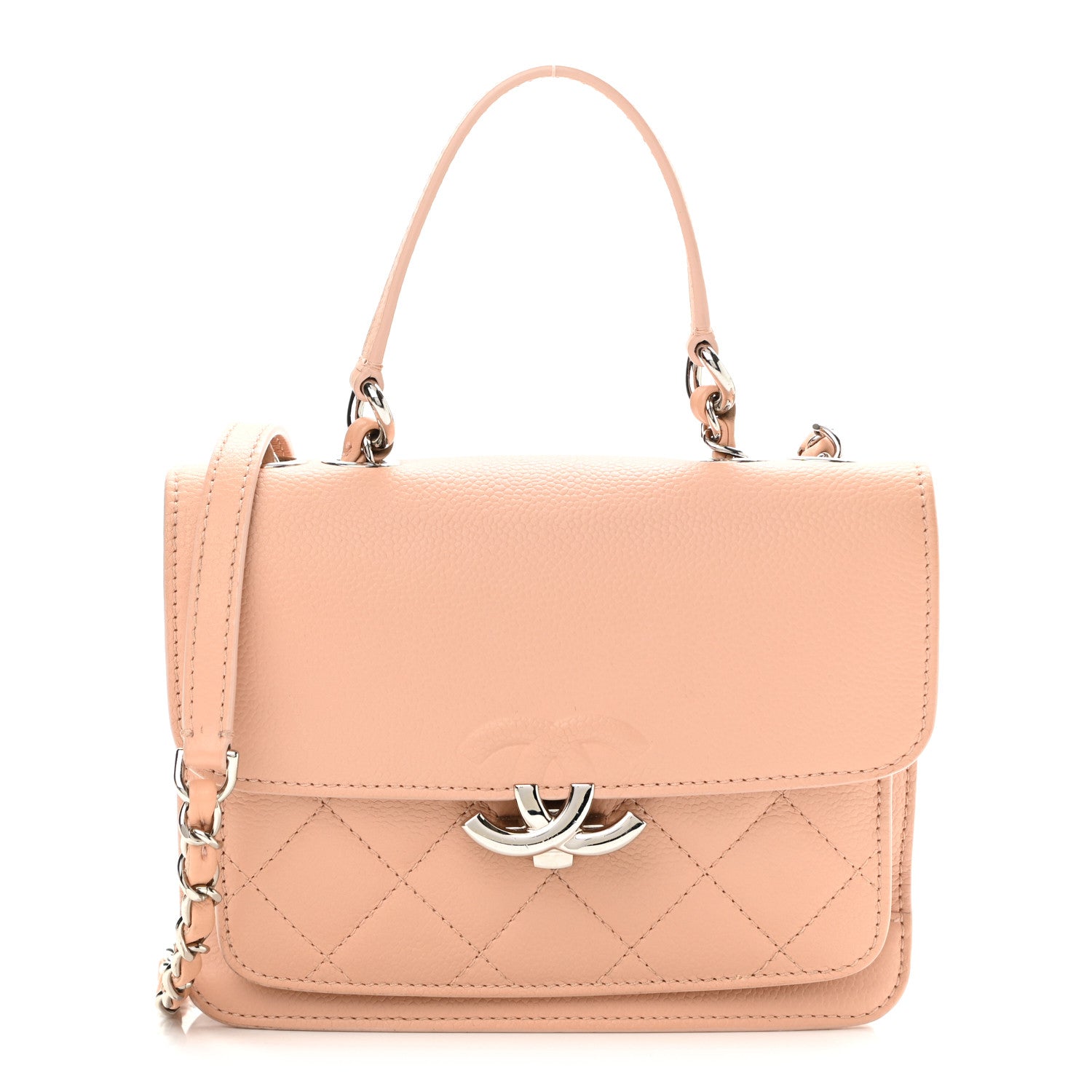 Chanel Caviar Quilted CC Box Flap Light Pink 1 of 10