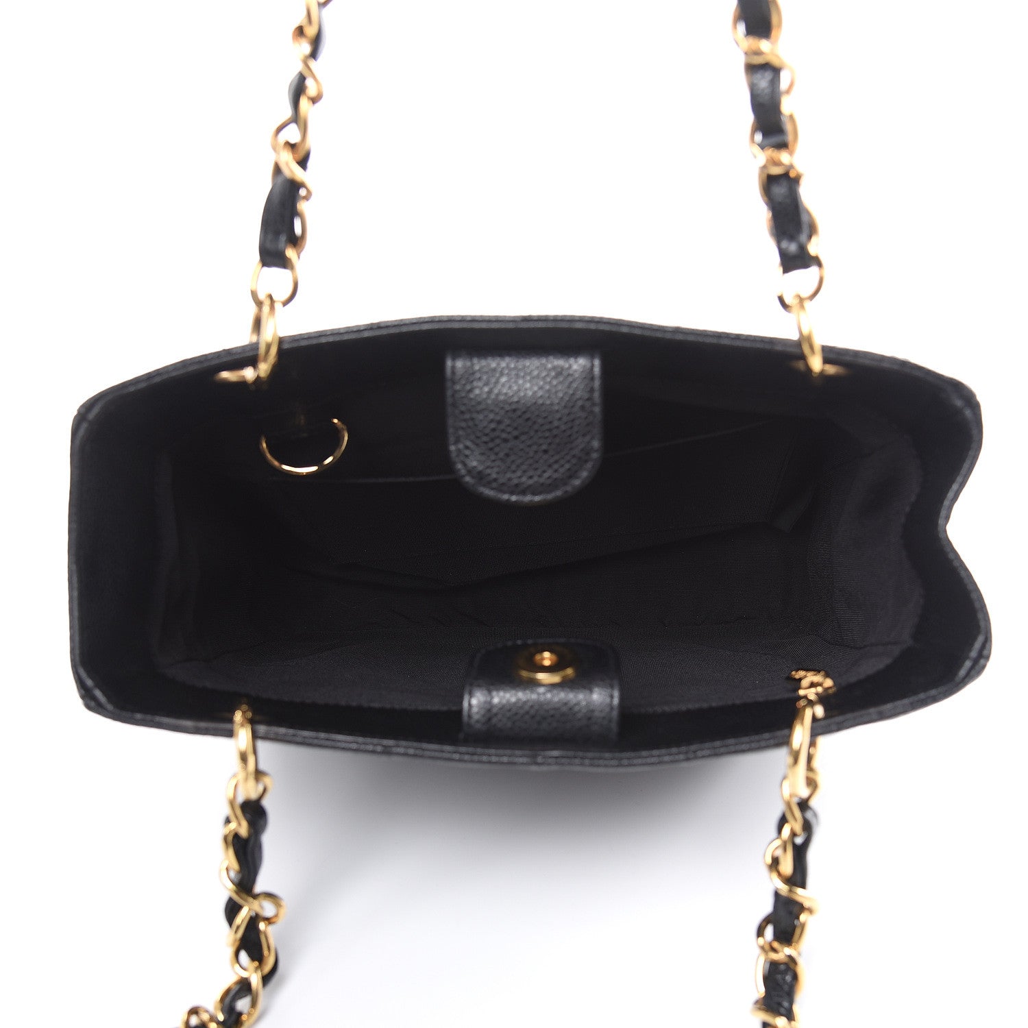 Chanel Caviar Quilted Petit Shopping Tote PST Black 15 of 17