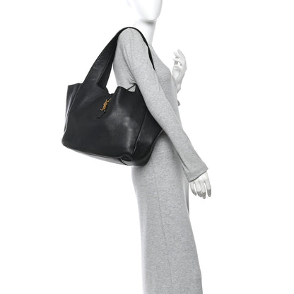 Saint Laurent Grained Deerskin Bea Tote Black 2 of 11