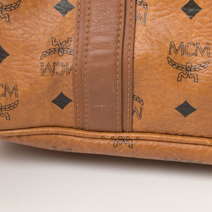 MCM Visetos Shopping Tote Cognac 17 of 21