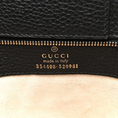 Gucci Pebbled Calfskin Small Swing Tote Black 6 of 10