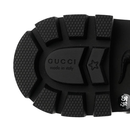 Gucci Nappa Frances GG Matelasse Platform Combat Boots 35.5 Black 6 of 9