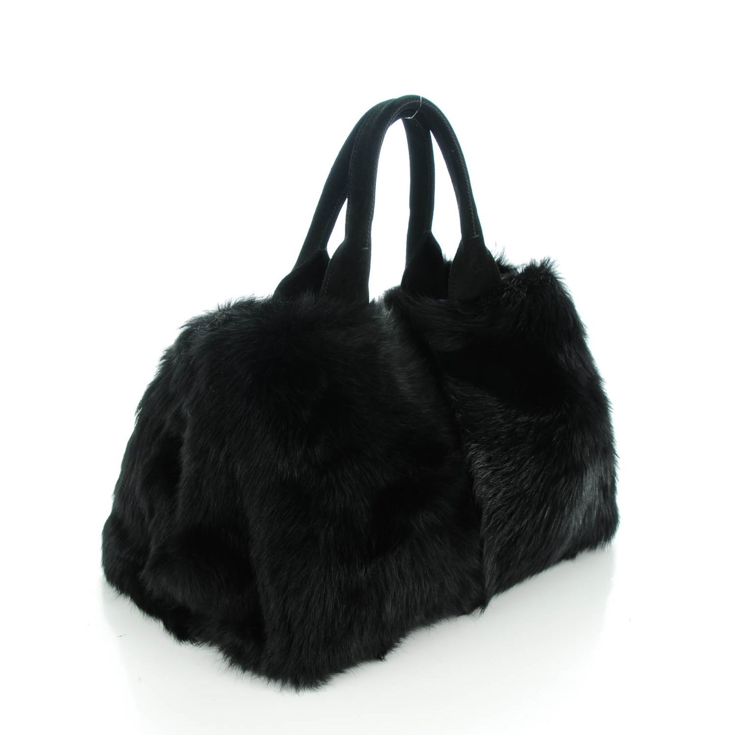 Eco Lapin Faux Fur Handbag Black