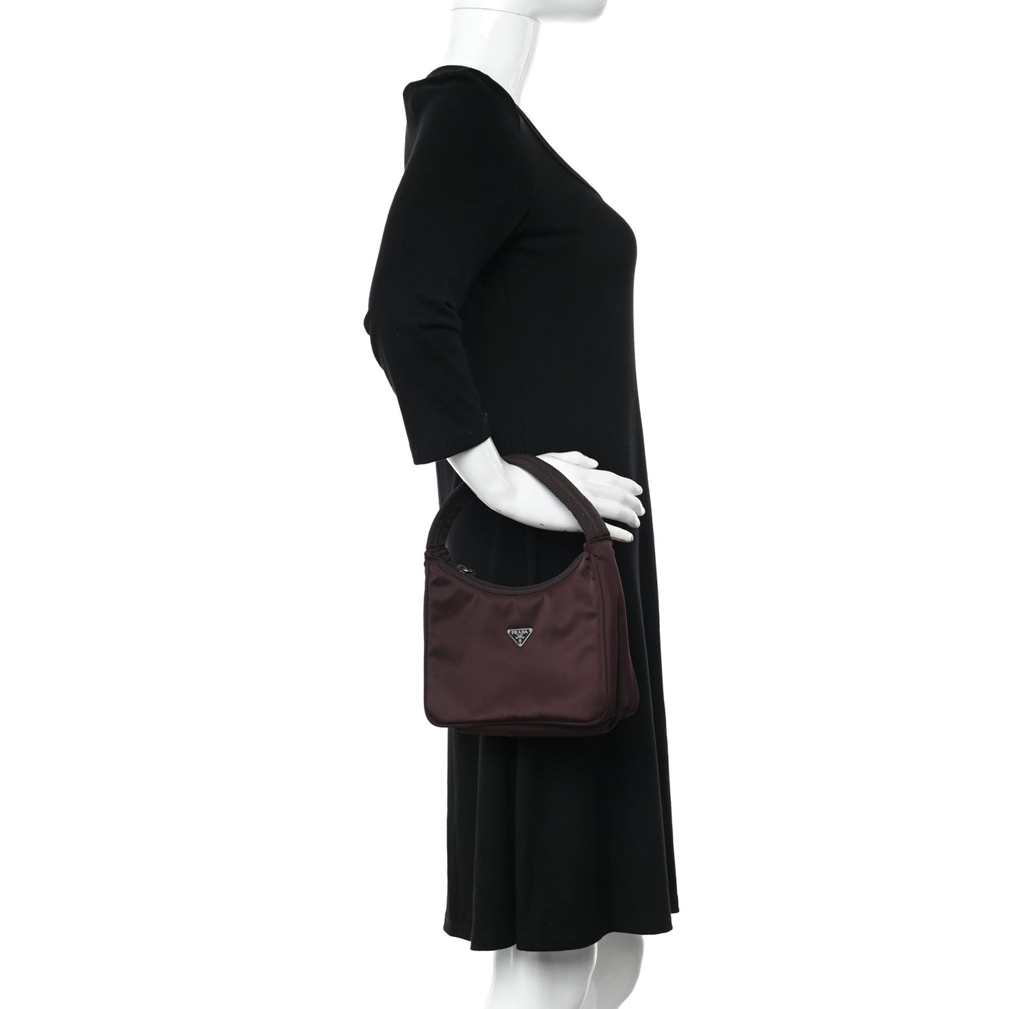 Nylon Vela Shoulder Bag Granato