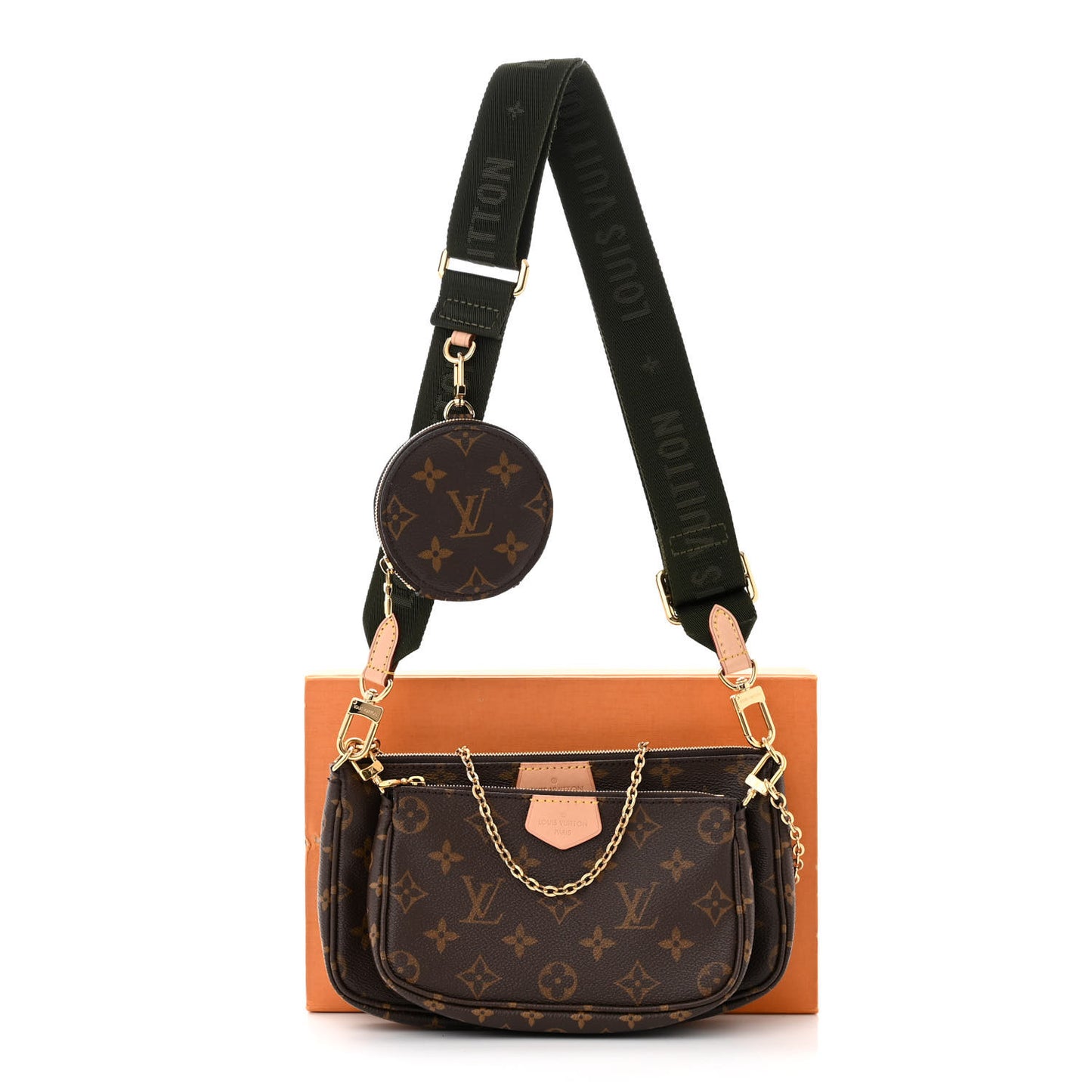 LOUIS VUITTON Monogram Multi Pochette Accessories Kaki