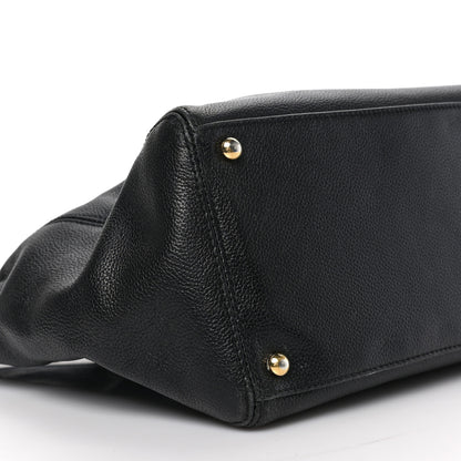 Chanel Calfskin Cerf Executive Shopper Tote Black 7 of 8