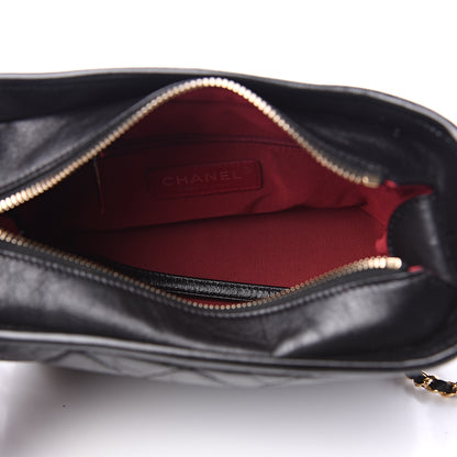Chanel Aged Calfskin Quilted Small Gabrielle Hobo Black 4 of 9