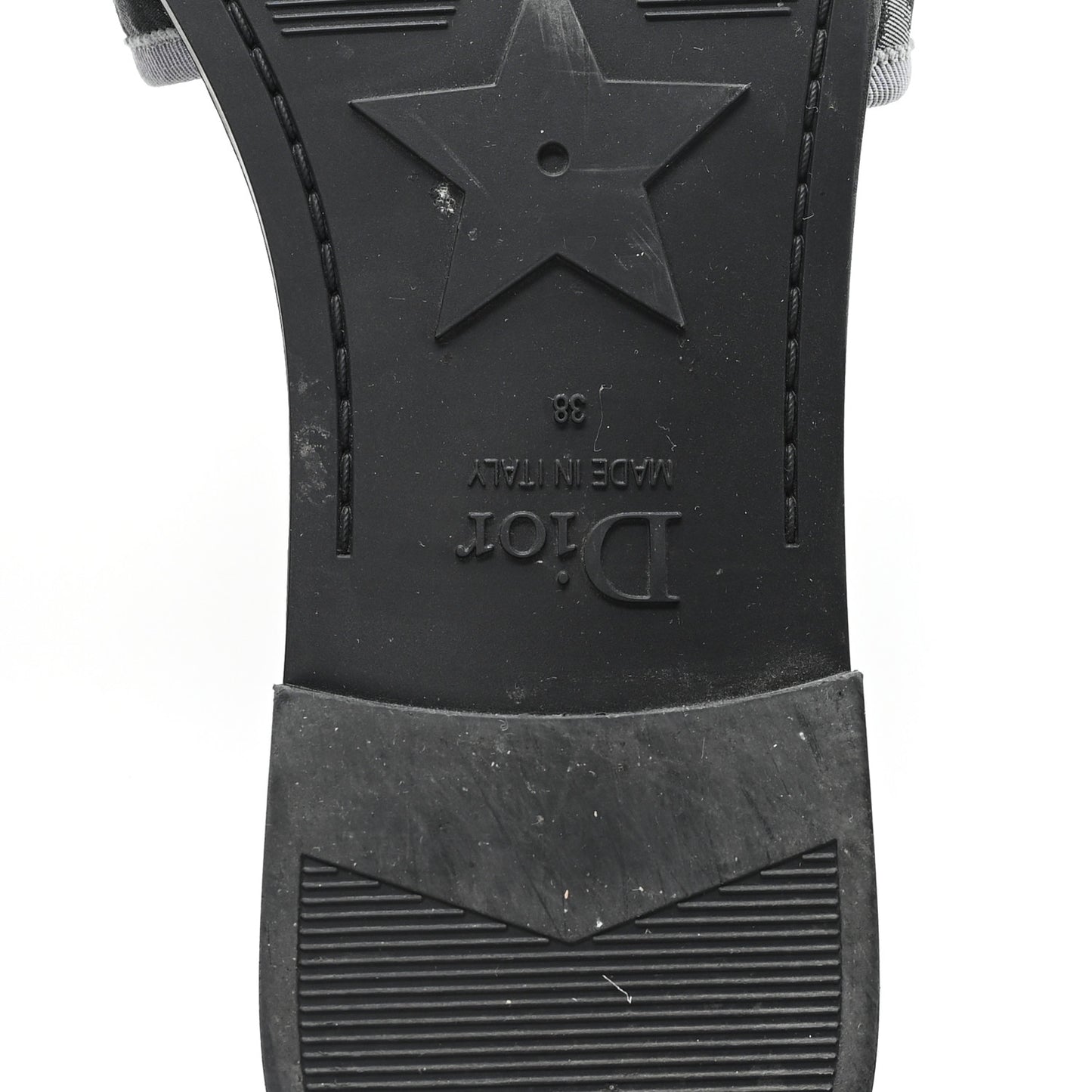 Mizza Shiny Nylon Dio(r)evolution Slide Sandals  38 Black Grey