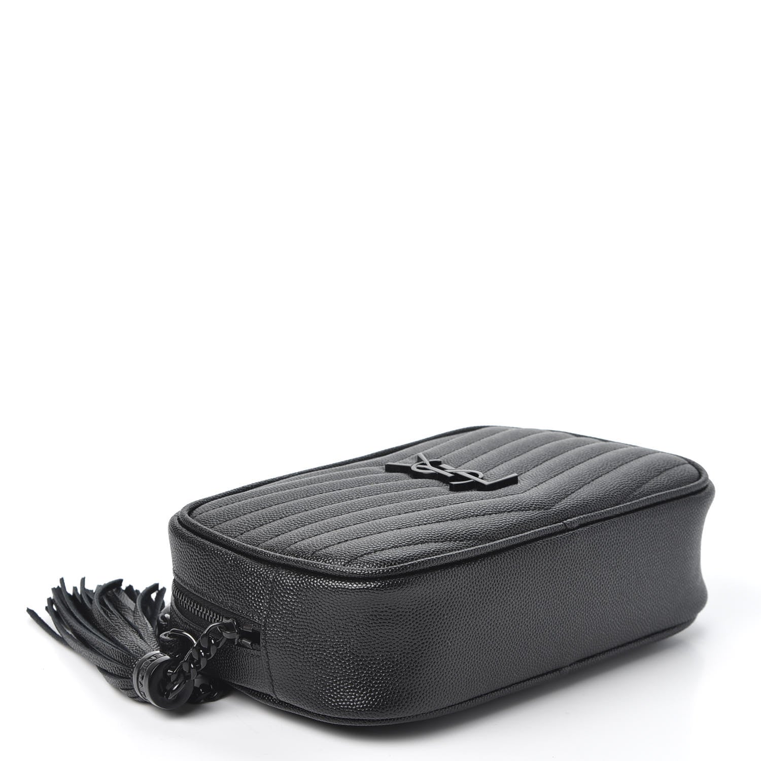 Saint Laurent Grain De Poudre Matelasse Monogram Mini Lou Camera Bag Black 3 of 10