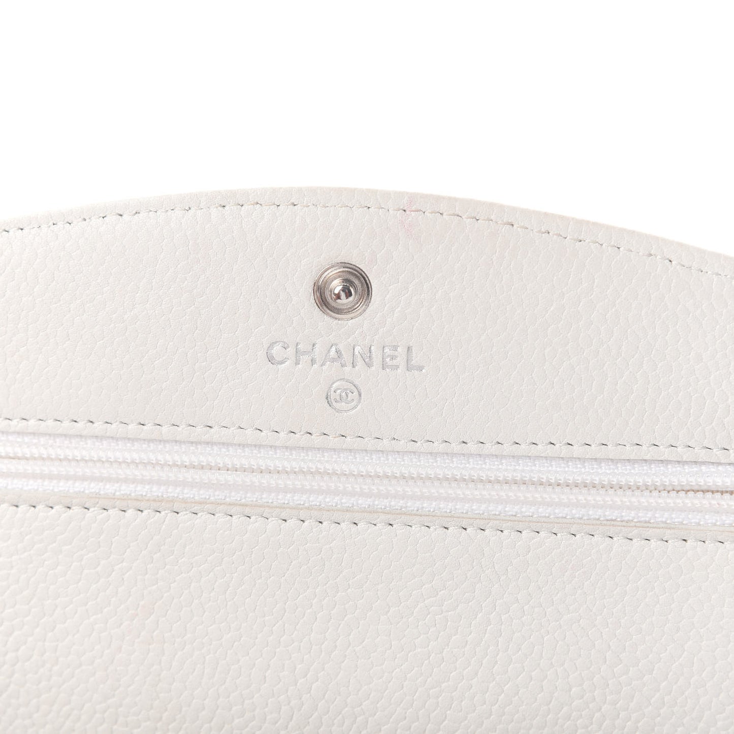 Caviar Timeless CC Wallet on Chain WOC White