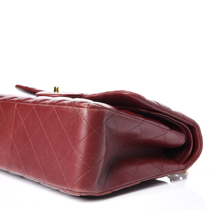 Chanel Lambskin Quilted Jumbo Double Flap Burgundy 10 of 16