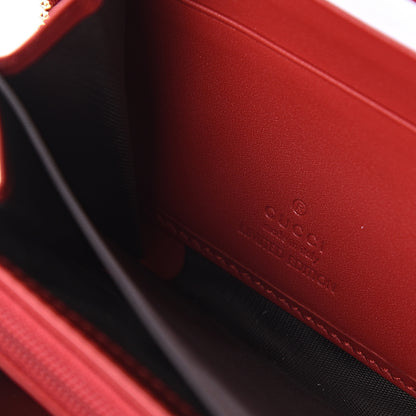 Gucci GG Supreme Monogram Bosco Patch Zip Around Wallet Beige Malva Hibiscus Red 5 of 5