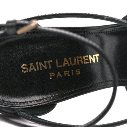 Saint Laurent Patent Cassandra 100 Sandals 36.5 Black 7 of 8
