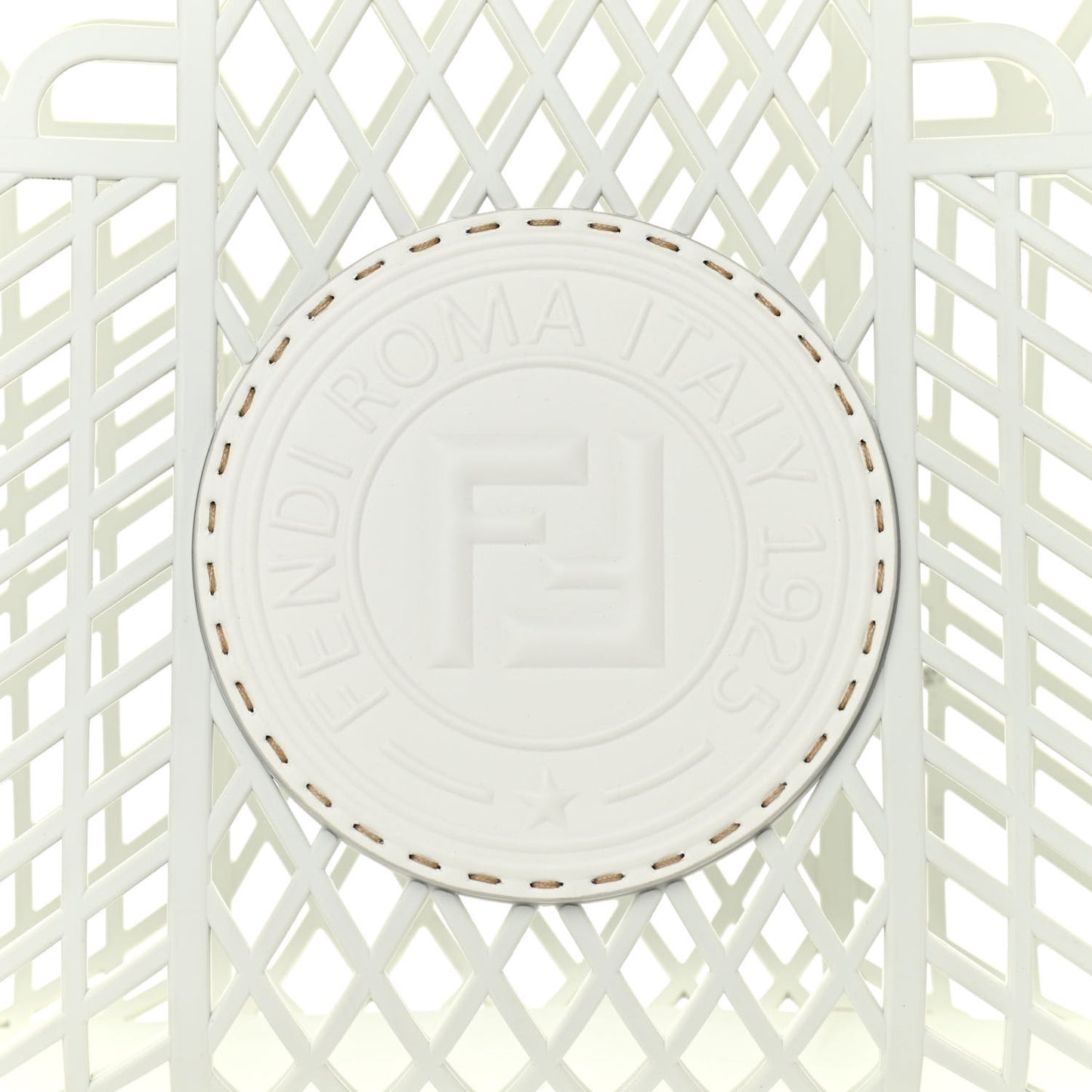 Recycled Plastic Vitello Liberty Matte Medium Fendi Basket White Ice