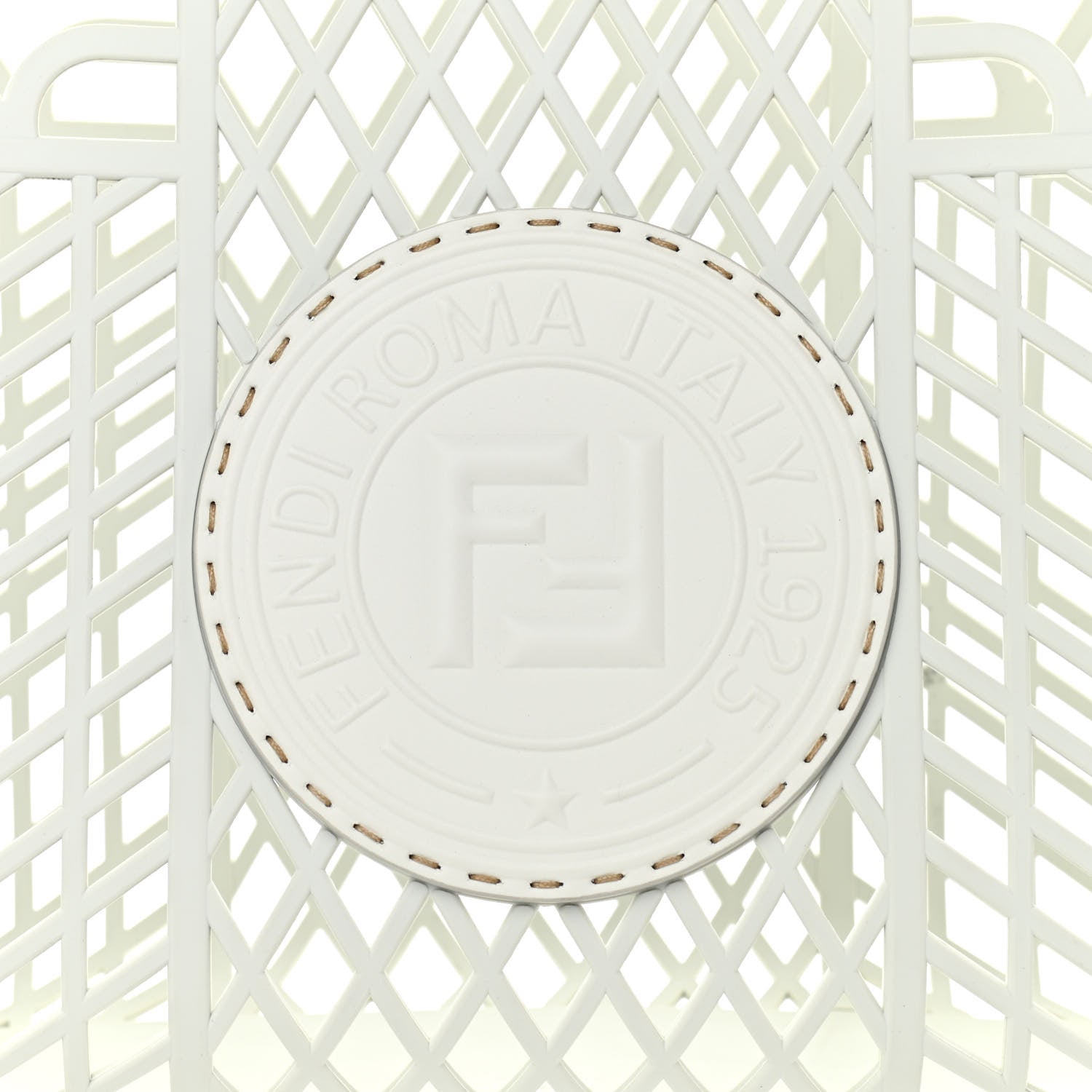 Fendi Recycled Plastic Vitello Liberty Matte Medium Fendi Basket White Ice 13 of 13