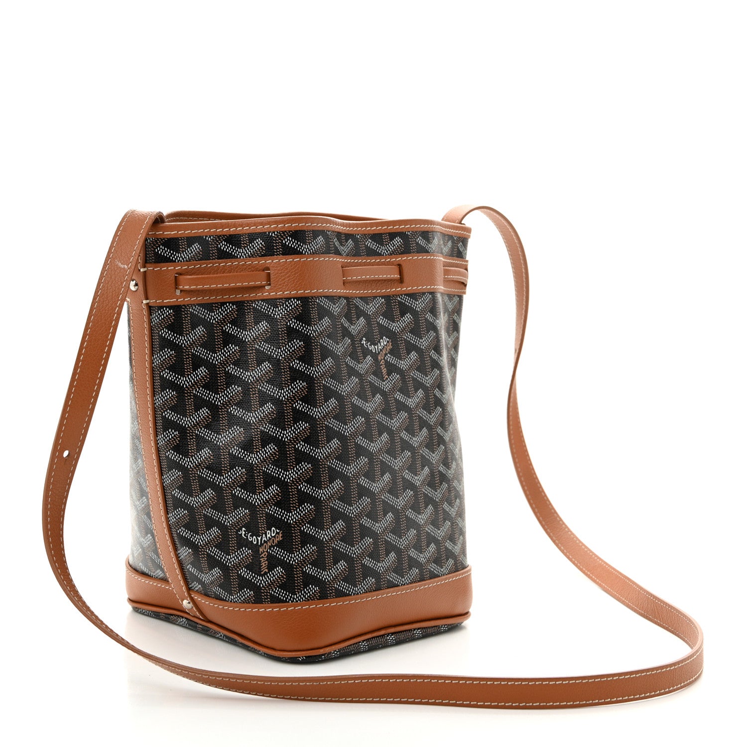 Goyard Goyardine Petit Flot Bucket Bag PM Black Gold 3 of 12