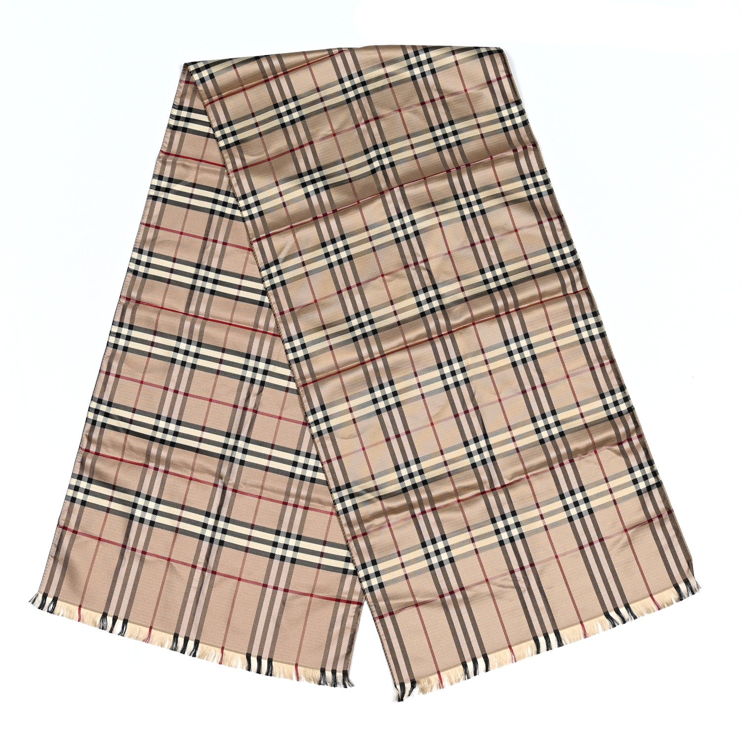 Burberry Silk Check Scarf Archive Beige 2 of 4