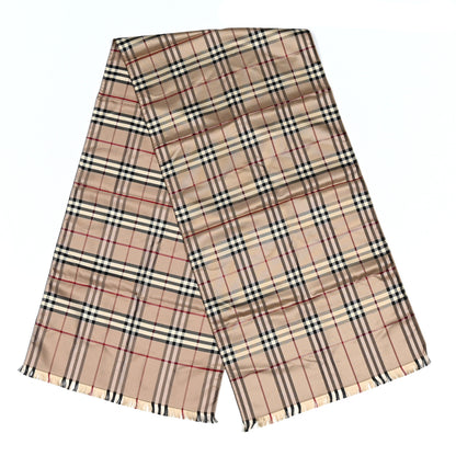 Burberry Silk Check Scarf Archive Beige 2 of 4