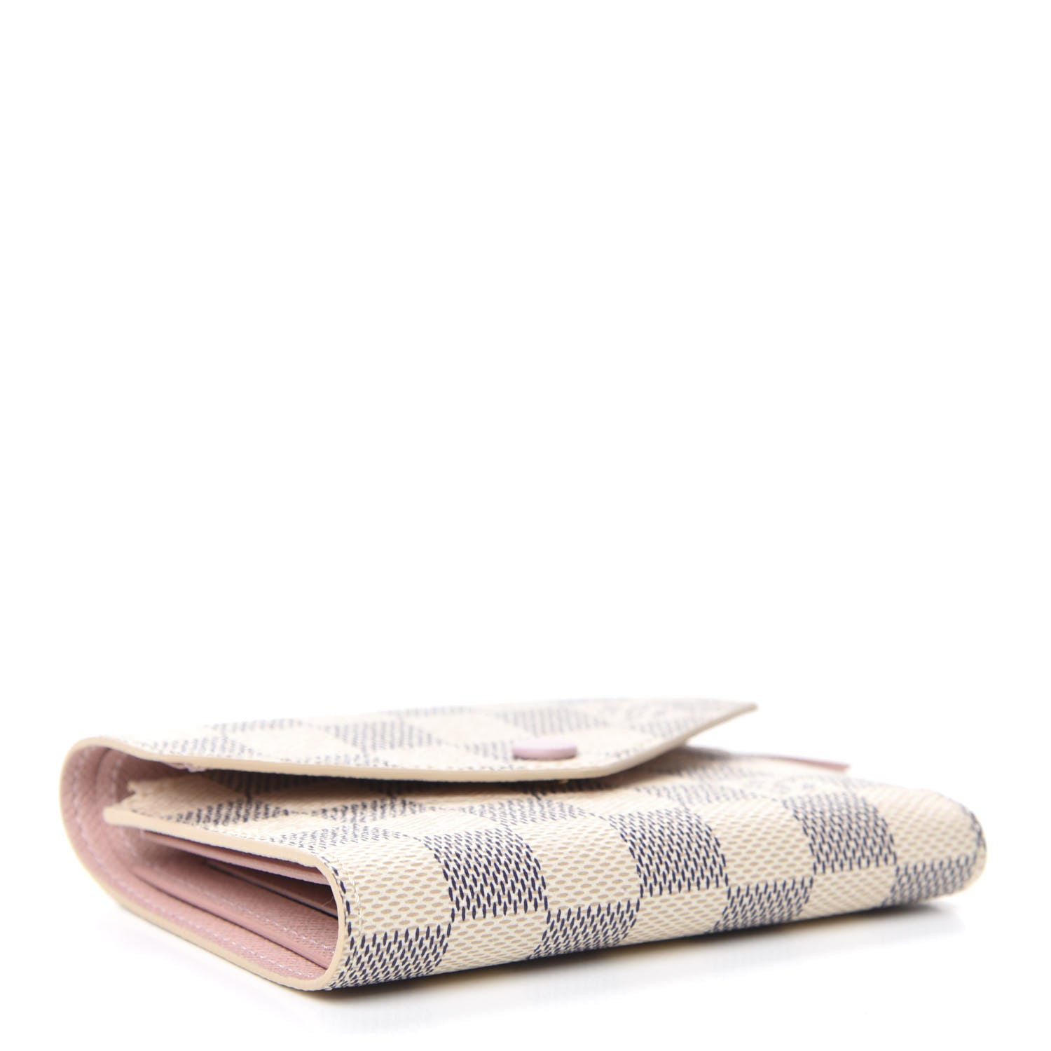 Louis Vuitton Damier Azur Victorine Wallet Rose Ballerine 4 of 8