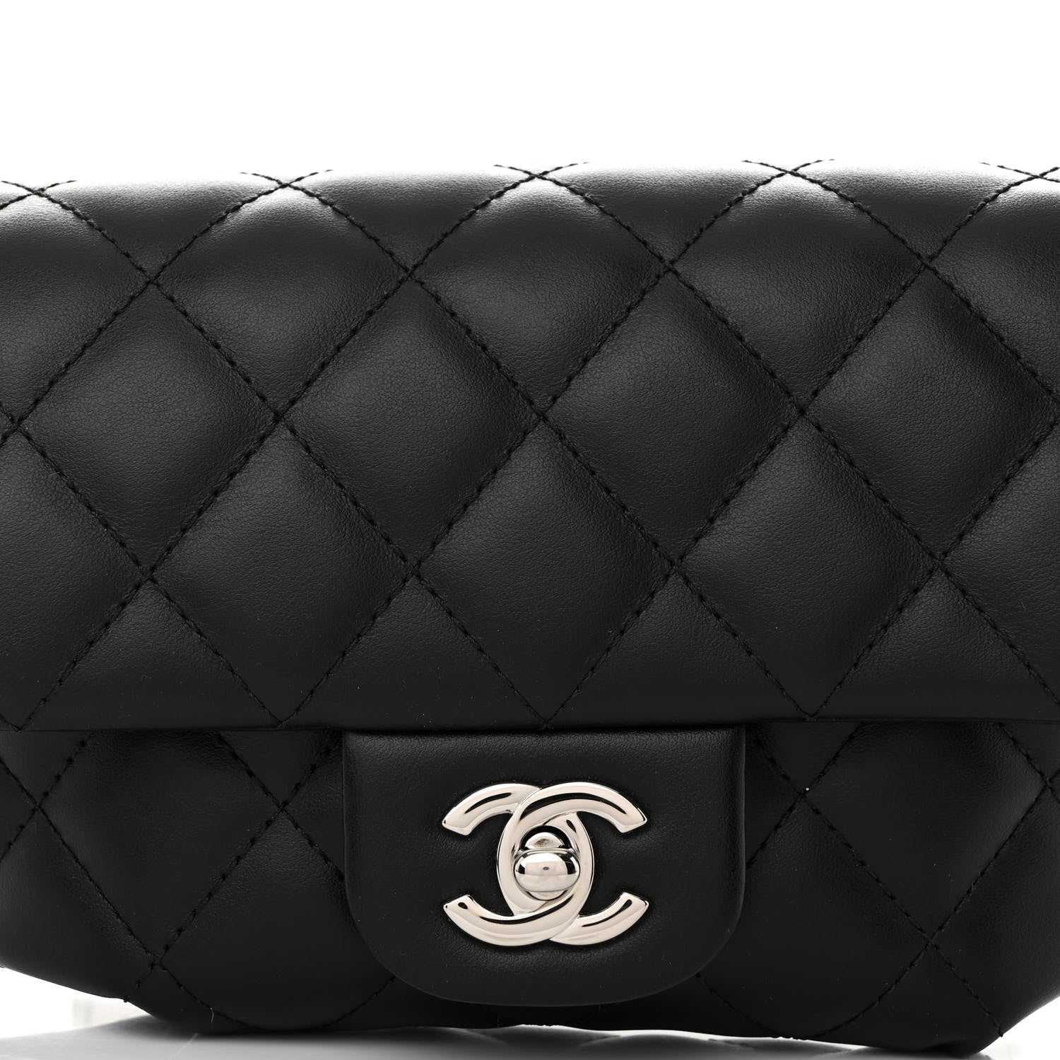 Chanel Calfskin Quilted CC Uniform Flap Belt Bag Black 8 of 10