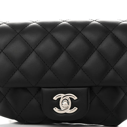 Chanel Calfskin Quilted CC Uniform Flap Belt Bag Black 8 of 10