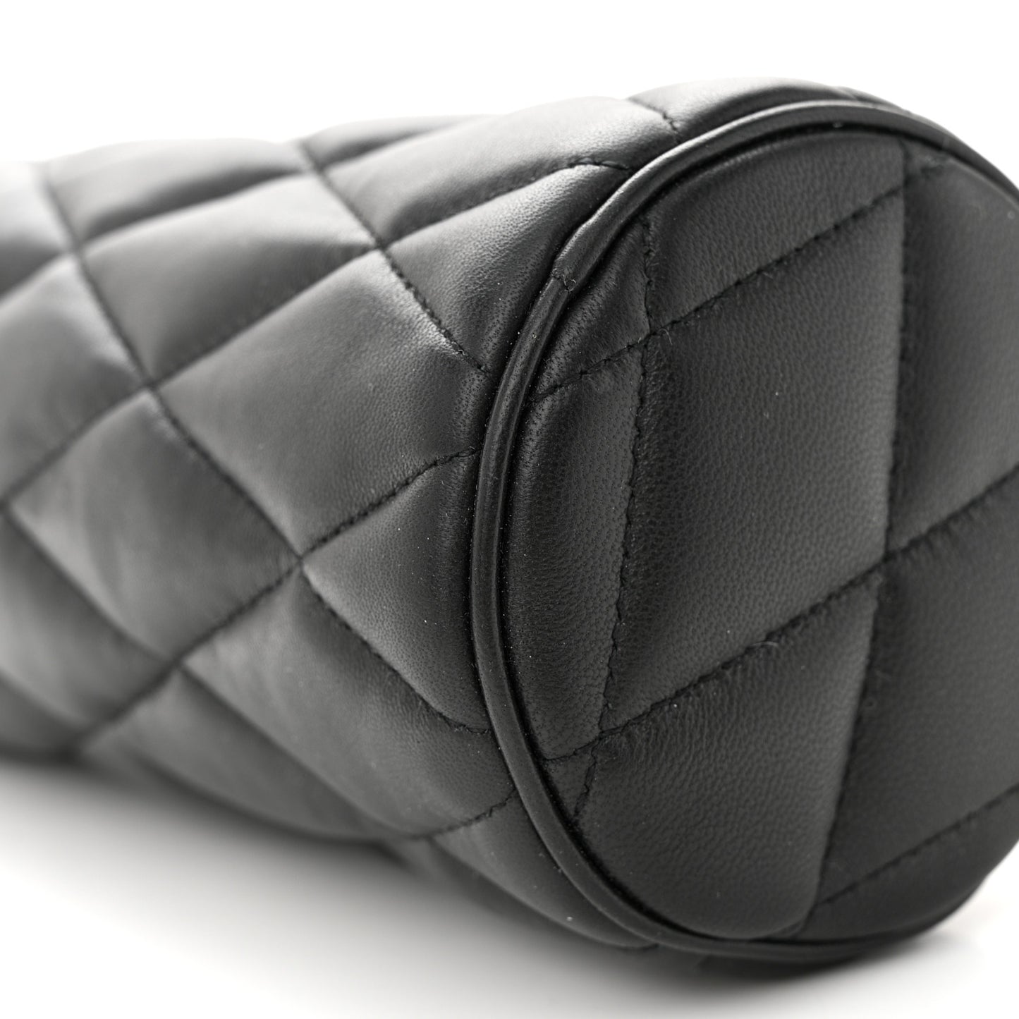 Lambskin Monogram Mini Sade Tube Bag Black