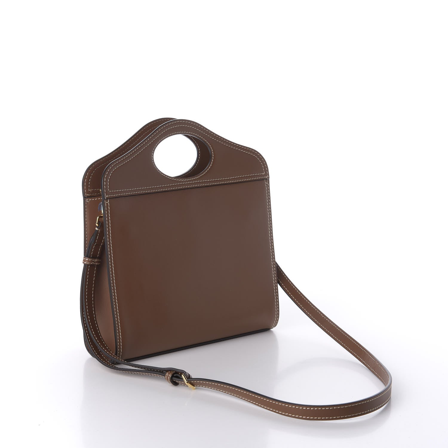 Burberry Smooth Calfskin Mini Pocket Bag Malt Brown 4 of 20
