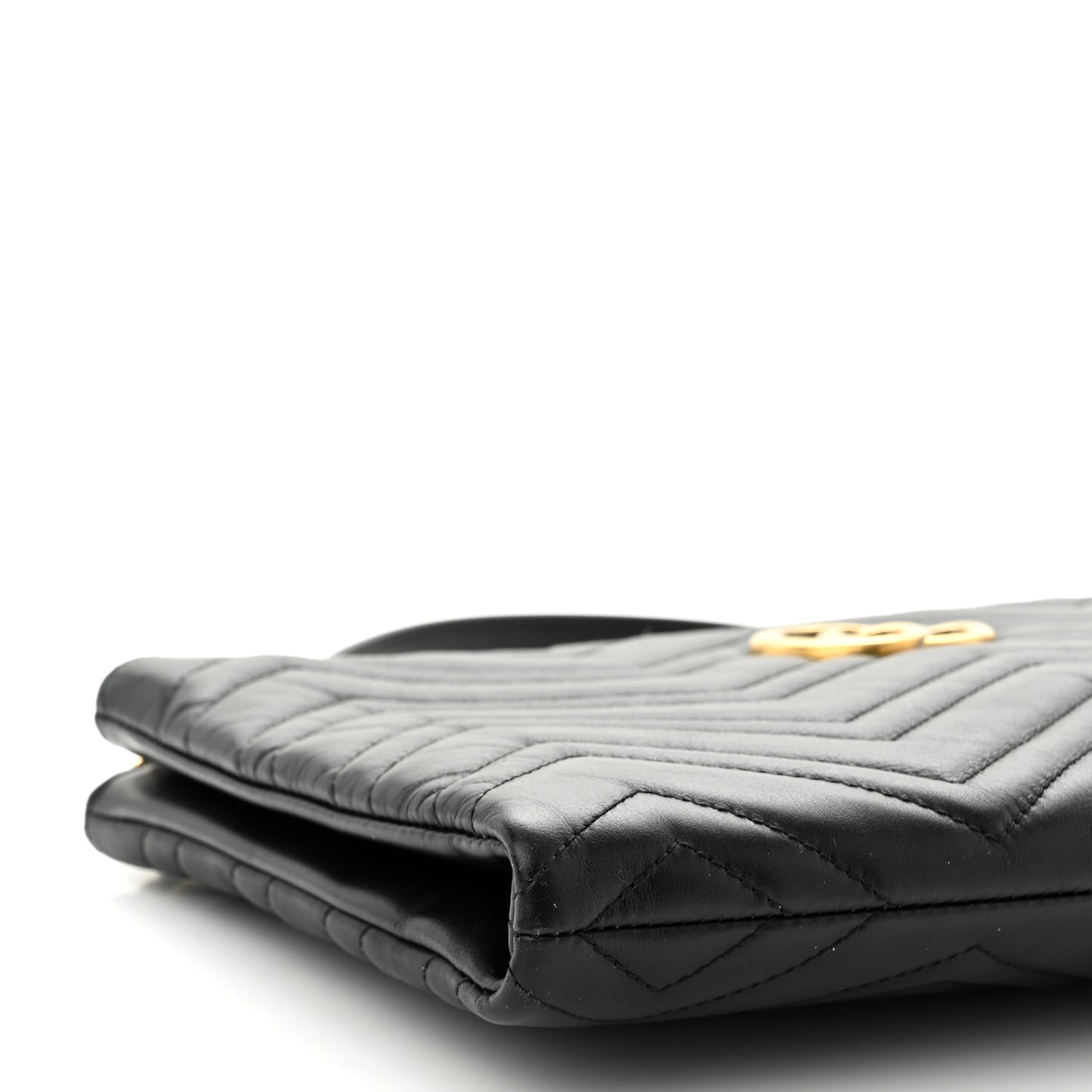 Calfskin Matelasse GG Marmont Double Zip Chain Bag Black